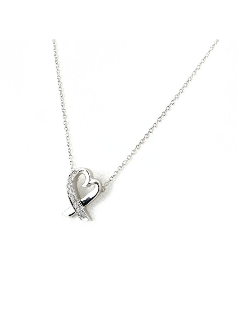 Tiffany & Co Loving Heart Pendant Pave Diamond Necklace